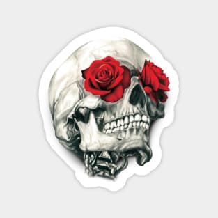 Rose Eye Skull Sticker